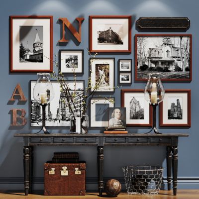 美式挂画 摆件 装饰品