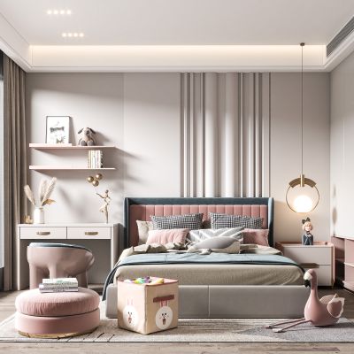 现代儿童房女孩房