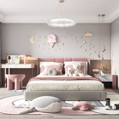 现代儿童房女孩房