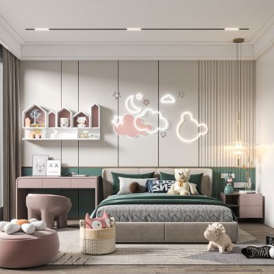 现代儿童房女孩房