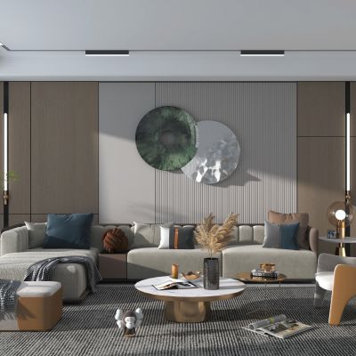 现代轻奢客厅沙发组合