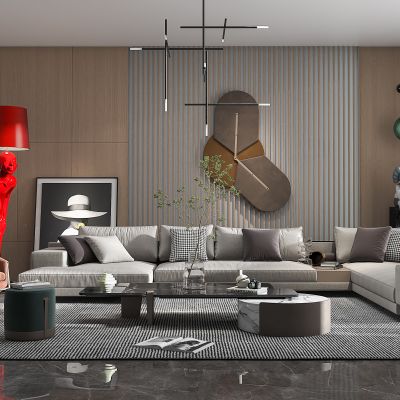 现代轻奢客厅沙发组合