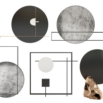 现代简约墙饰挂饰挂件挂画装饰画组合