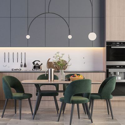现代风格餐桌椅吊灯