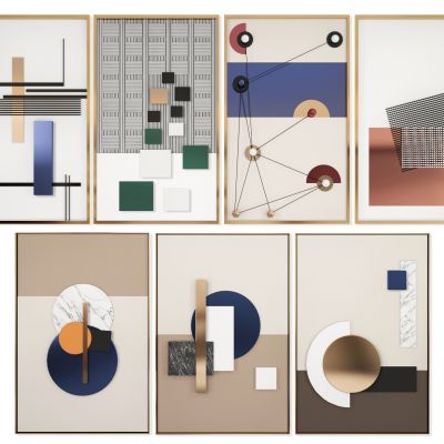 现代装饰画挂画立体画组合