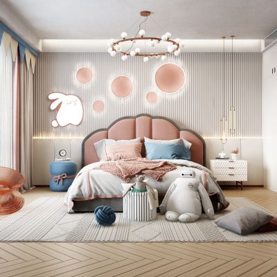 现代儿童房 女儿房 