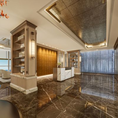 现代办公楼大堂前厅