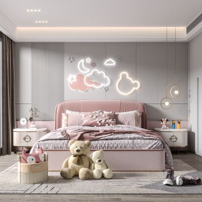 现代儿童房卧室女孩房