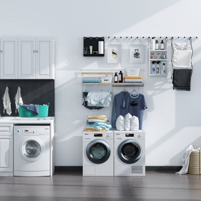 阳台洗衣机柜子