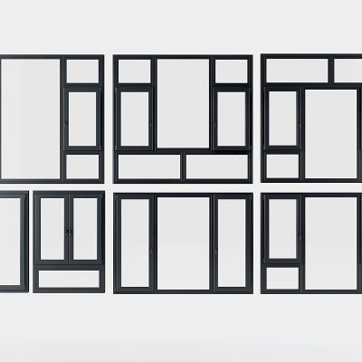 现代铝合金门窗组合