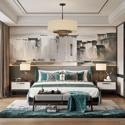 新中式卧室