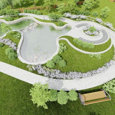 现代室外景观绿化