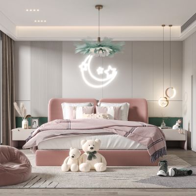 现代儿童房卧室女孩房