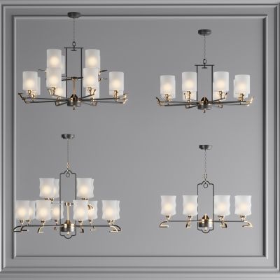 新中式金属多头吊灯