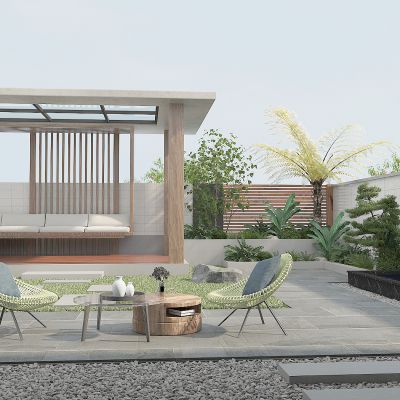 现代别墅庭院景观