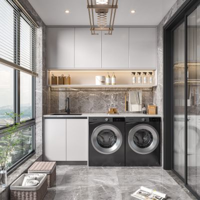 现代阳台3D模型