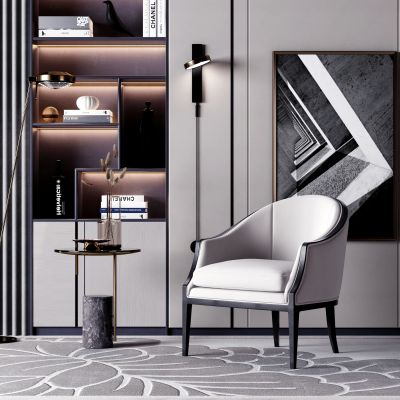 现代简约港式椅子 台灯 壁灯 装饰画