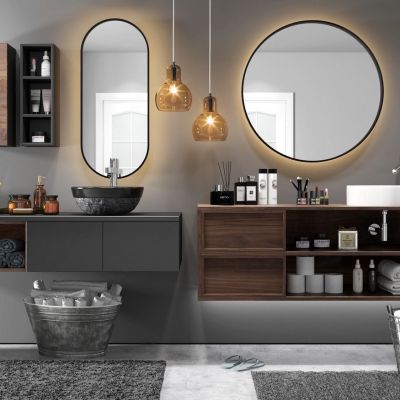 现代台盆柜壁柜洁具配件组合