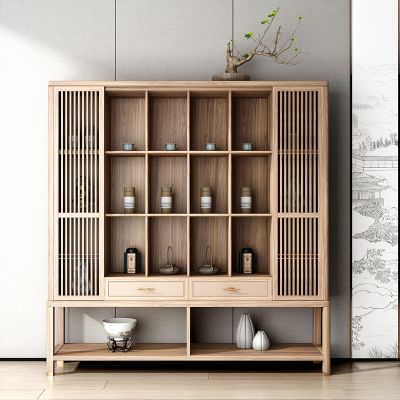 新中式装饰柜_边柜，茶叶柜