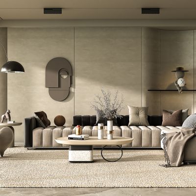 现代侘寂风客厅