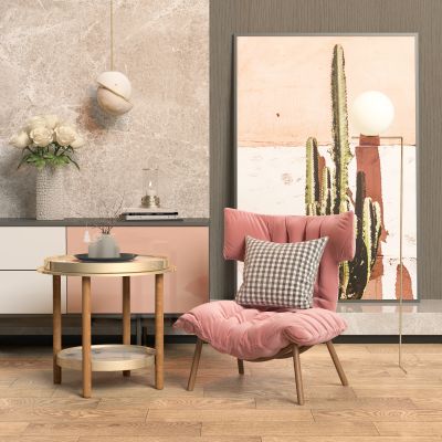 北欧单椅 边几 柜子