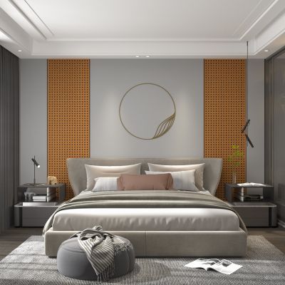 现代高级灰卧室