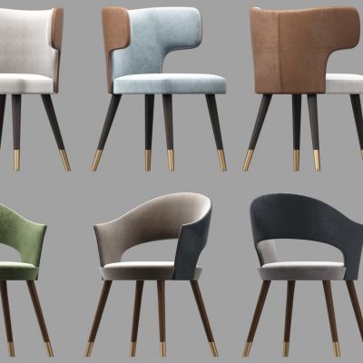现代轻奢餐椅组合