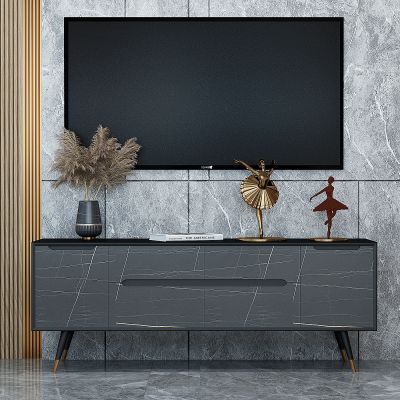 现代轻奢岩板电视柜