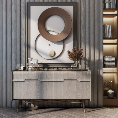 现代轻奢端景柜，玄关柜