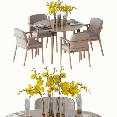 新中式餐桌椅组合