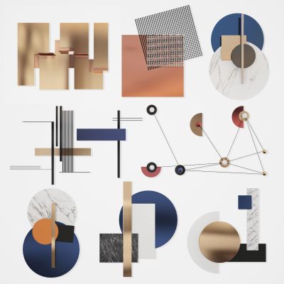 现代轻奢墙饰挂饰挂件组合