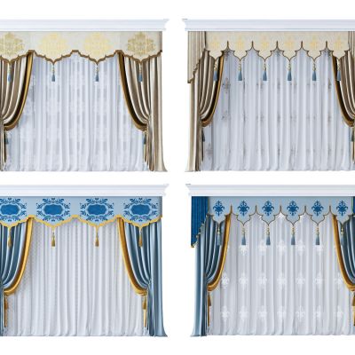 简欧欧式窗帘组合
