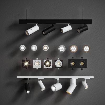 现代筒灯射灯组合