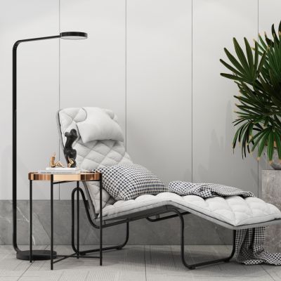 现代躺椅 休闲躺椅 椅子茶几组合