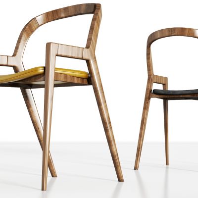 北欧实木休闲单椅组合