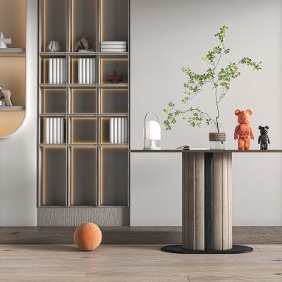 现代轻奢玄关台隔断