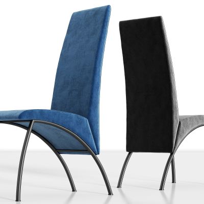 现代轻奢绒布单椅组合