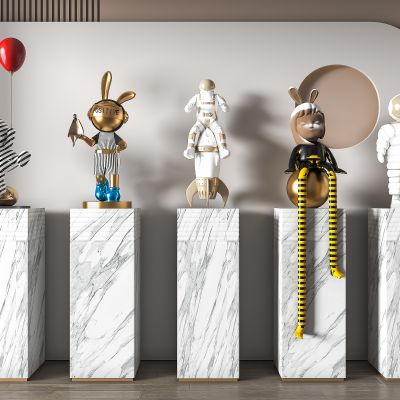现代雕塑摆件组合