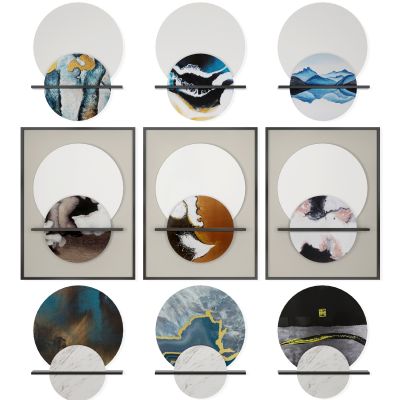 新中式墙饰挂饰挂件装饰画挂画组合