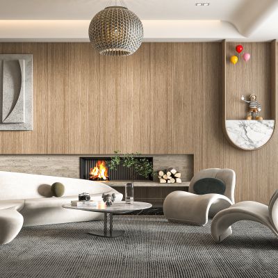 现代沙发茶几组合