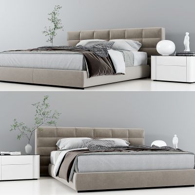 意大利Minotti现代双人床