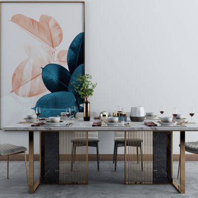 北欧沙发茶几组合 现代餐厅