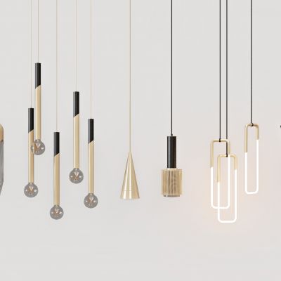 现代轻奢金属吊灯组合