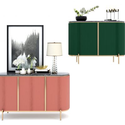 现代轻奢边柜玄关柜