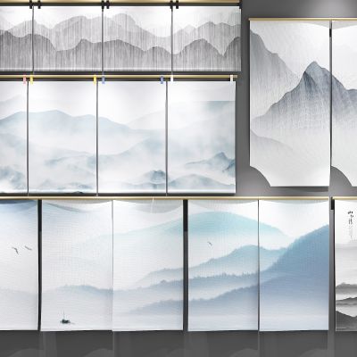 新中式禅意窗帘 挂帘 窗帘