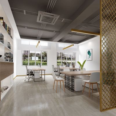 工业风办公室 