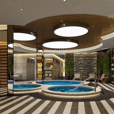 现代洗浴中心 水池