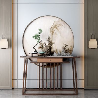 新中式玄关柜台