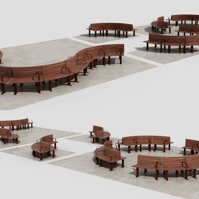 现代公共座椅 公园椅 长椅 户外座椅 等候椅子