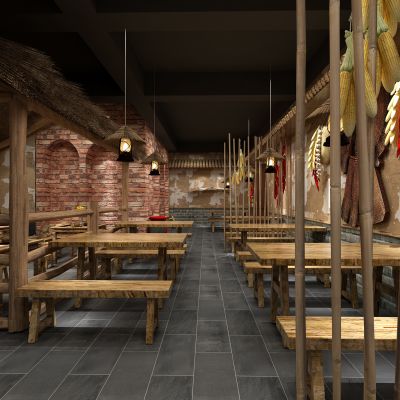 中式农家乐 烧烤店 中式餐厅 民宿餐厅